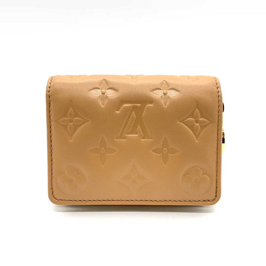 Louis Vuitton Wallet Monogram Embossed Lamb Leather