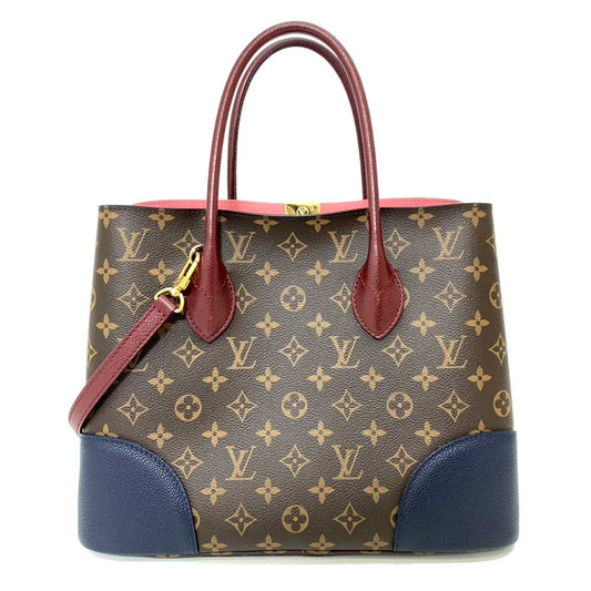 Louis Vuitton Flandrin Tote Bag Brown Bordeaux Navy