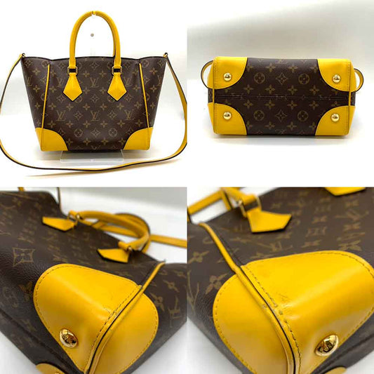 Louis Vuitton Phoenix PM Tote Bag Brown Yellow