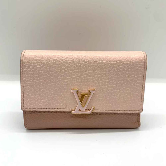 Louis Vuitton Compact Wallet Pink Leather