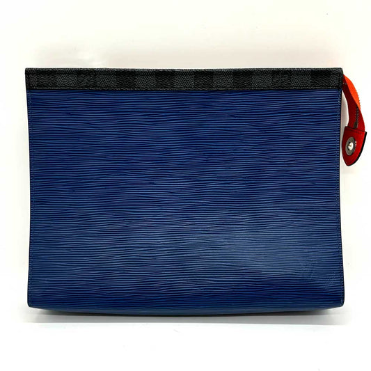 Louis Vuitton Pochette Voyage MM Clutch Navy