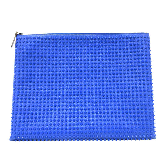 Christian Louboutin Purple Studded Clutch Bag