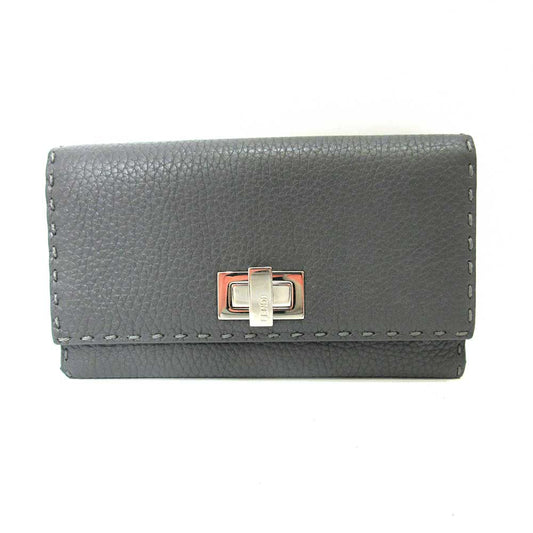 Fendi Leather Selleria Peekaboo Wallet