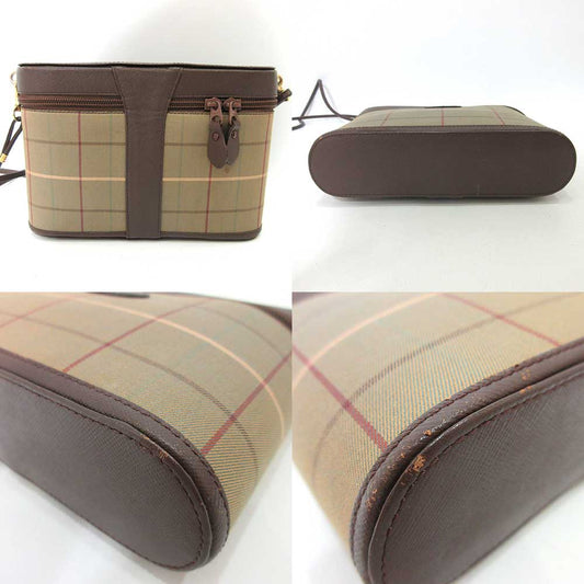 Burberry Canvas Leather Check Shoulder Bag