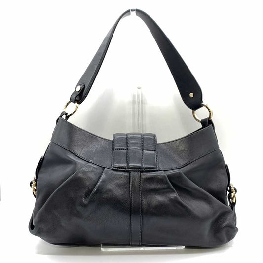 Bvlgari Leather Chandra Shoulder Bag Black