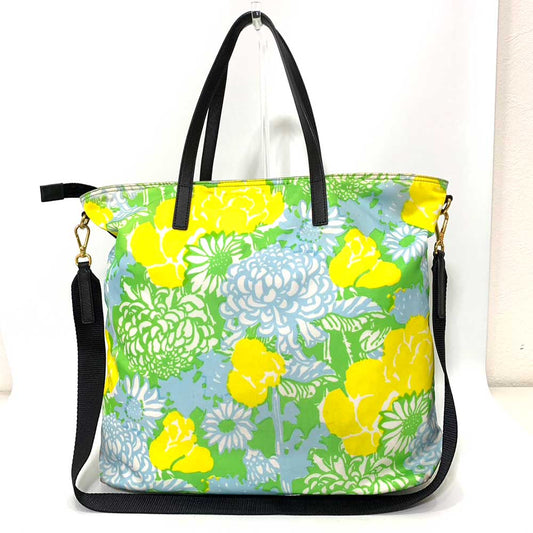 Prada Nylon Tote Bag Multicolor Floral