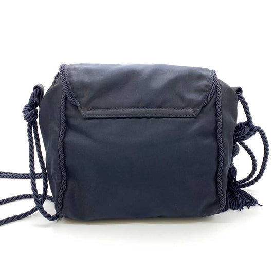 Prada Nylon Mini Shoulder Bag Dark Navy