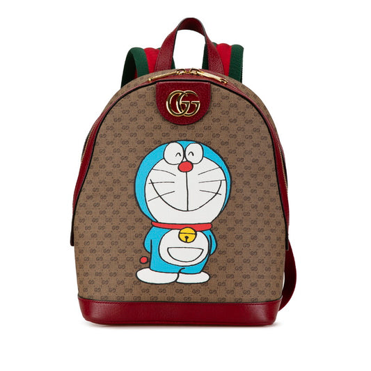 Gucci GG Supreme Backpack 647816 Beige Wine Red