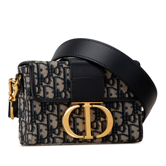 Dior Oblique 30 Montaigne Leather Jacquard Shoulder Bag