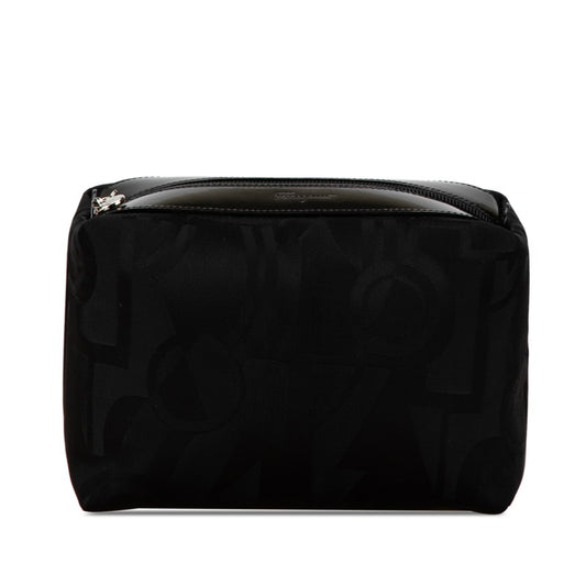 Salvatore Ferragamo Nylon Leather Pouch