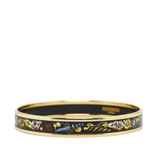 Hermes Enamel PM Cloisonne Bangle Gold