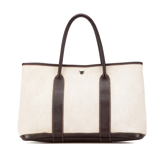 Hermes Garden Party PM Tote Bag Beige Brown