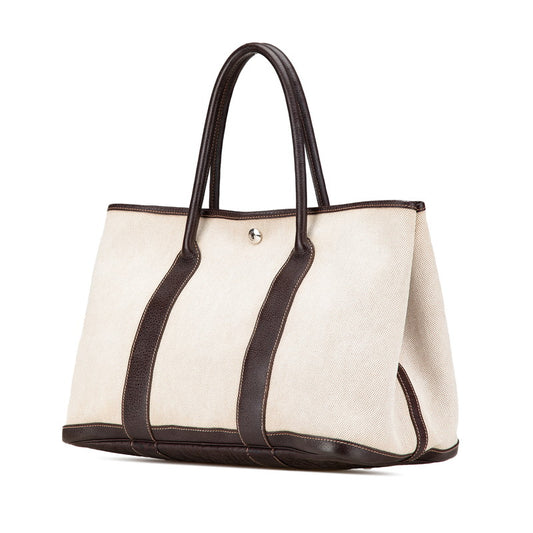 Hermes Garden Party PM Tote Bag Beige Brown