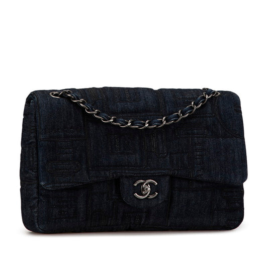 Chanel Denim Perfume Embroidery Chain Shoulder Bag A91101