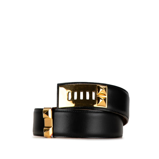 Hermes Collier de Chien Medor Belt Black Leather