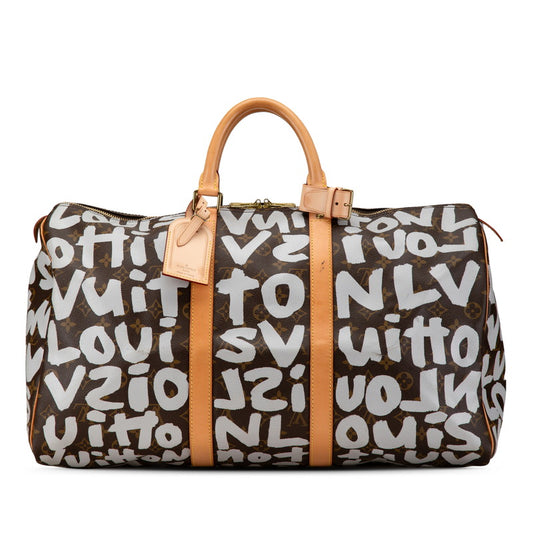 Louis Vuitton Monogram Graffiti Keepall 50 Bag