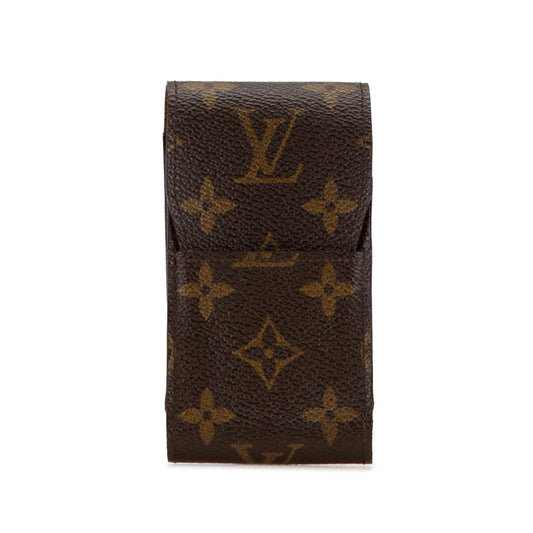 Louis Vuitton Monogram Cigarette Case Brown PVC Leather