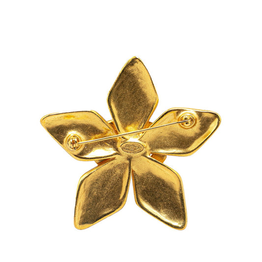 Chanel Vintage Coco Mark Star Brooch Gold