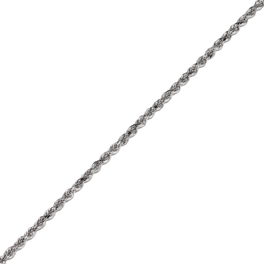 K18WG White Gold Cut Rope Bracelet