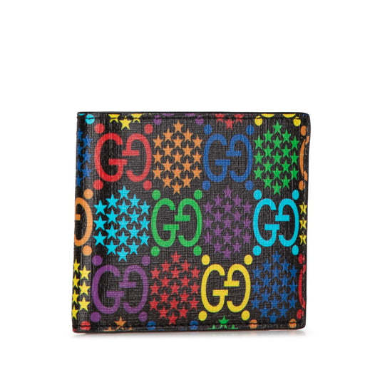 Gucci GG Psychedelic Bifold Wallet Black Multicolor