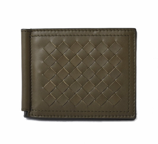 Bottega Veneta Calf Wallet Money Clip Green