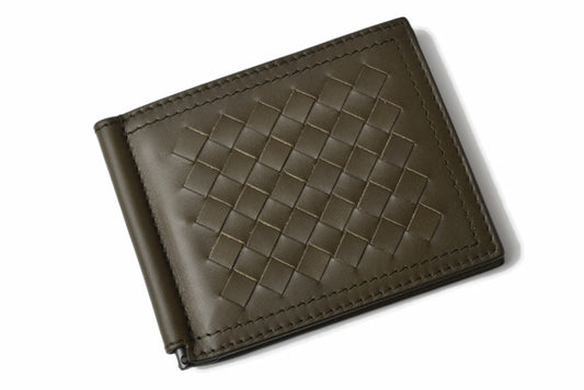 Bottega Veneta Calf Wallet Money Clip Green