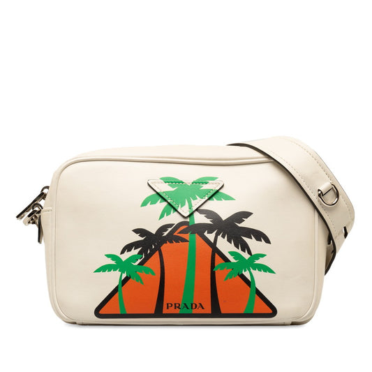 Prada Palm Tree Leather Crossbody Bag 1BH093