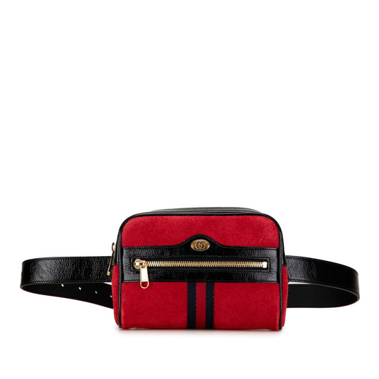 Gucci Suede Patent Leather Waist Bag