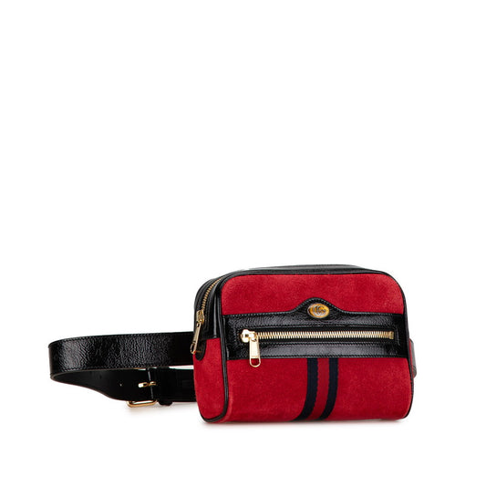 Gucci Suede Patent Leather Waist Bag