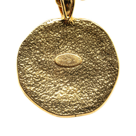 Chanel Vintage Coco Mark Sun Motif Necklace Gold