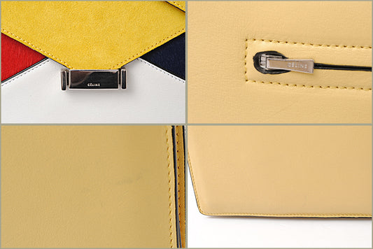 Celine 2way Shoulder/Clutch Bag 171953 Yellow