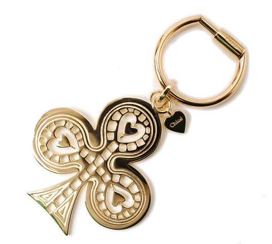 Chloe Clover Keychain Light Gold