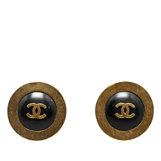 Chanel Vintage Coco Mark Button Earrings