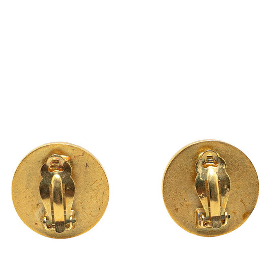 Chanel Vintage Coco Mark Button Earrings