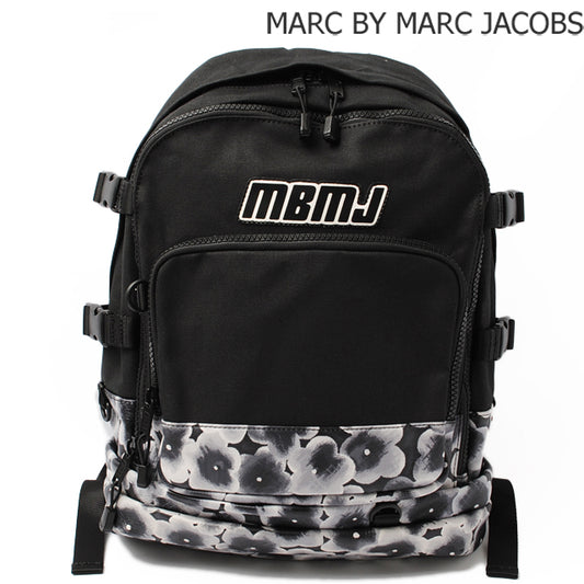 Marc Jacobs Canvas Print Leather Backpack M0004005