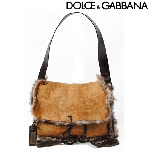 Dolce & Gabbana Reversible Fox Fur Leather Handbag