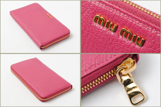 Miu Miu Goat Leather Long Wallet 5M1188