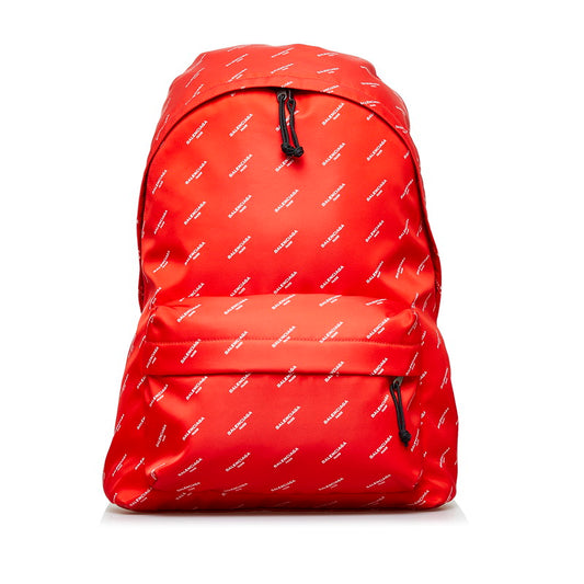 Balenciaga Explorer Backpack Red Nylon Canvas