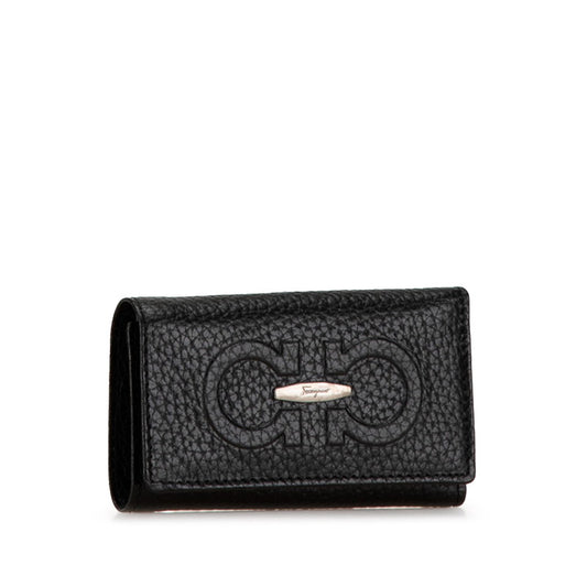 Salvatore Ferragamo Gancini Leather Key Case