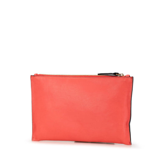 Chloe Leather Pouch Red Black