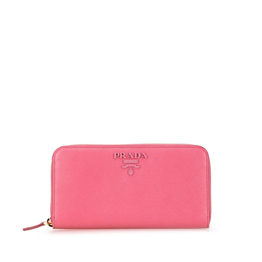 Prada Saffiano Zip Around Wallet 1ML506