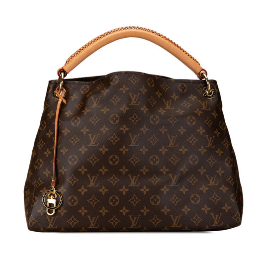 Louis Vuitton Artsy MM Tote Bag Brown PVC Leather