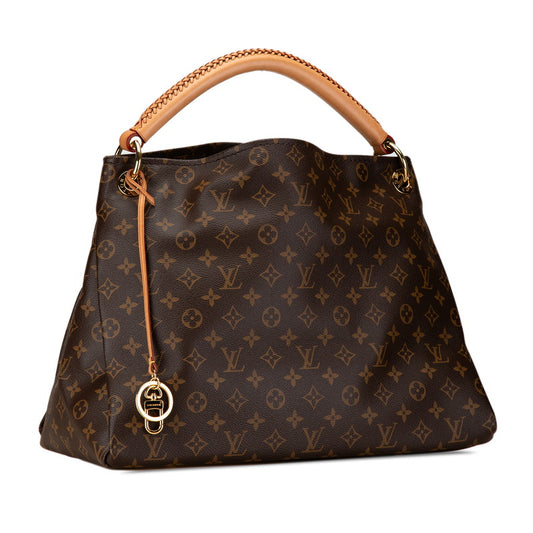 Louis Vuitton Artsy MM Tote Bag Brown PVC Leather