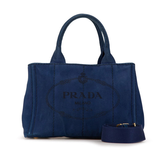 Prada Canapa SS Logo Canvas Handbag