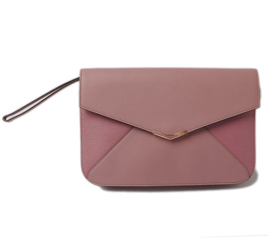 Fendi Clutch Bag Light Purple with Strap