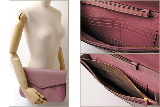 Fendi Clutch Bag Light Purple with Strap