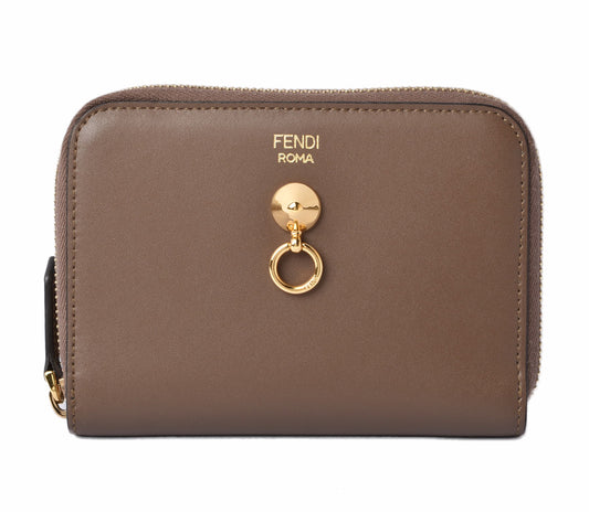 Fendi Leather Zip Wallet Brown/Black