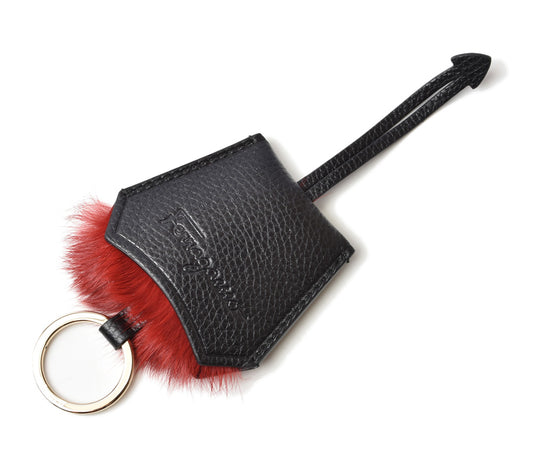 Salvatore Ferragamo Keyring Keychain Bag Charm Black/Red