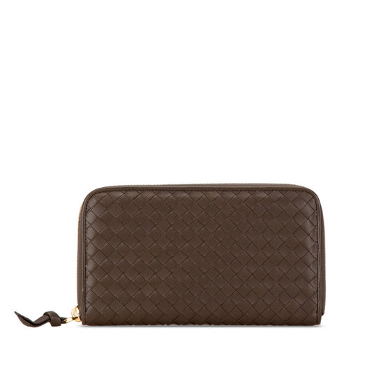 Bottega Veneta Intrecciato Leather Zip Wallet