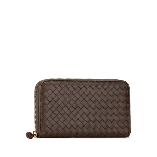 Bottega Veneta Intrecciato Leather Zip Wallet